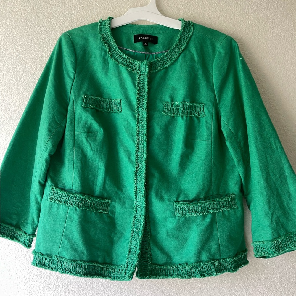 Elegant Talbots jacket in green. Size 8 - Picture 1 of 7